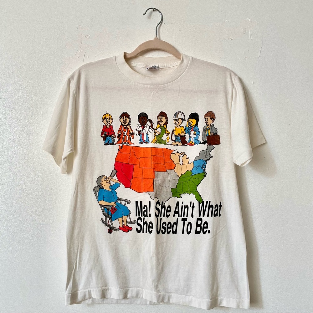 Vintage 80s National Ma She Aint What She Used To Be Shirt BellSouth Medium M